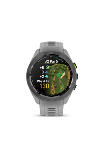 Garmin Approach s70 (42mm) fekete kerámia púderszürke szilikon szíjjal