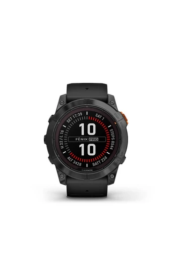 Garmin Fenix 7x Pro Solar, szürke, fekete szilikon szíjjal (3 év garancia)