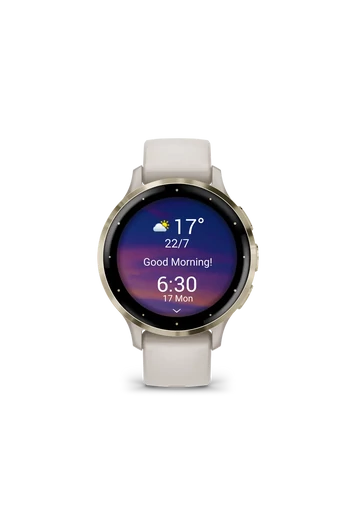 Garmin Venu 3s elefántcsont krémarany, szilikon szíjjal