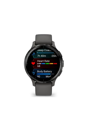 Garmin Venu 3s szürke, szürke kerettel, szilikon szíjjal