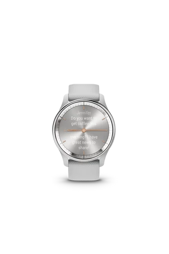 Garmin Vívomove Trend ezüstszürke szilikon szíjjal