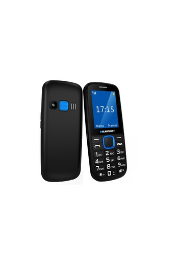 Blaupunkt BS04 időseknek,mobiltelefon készülék,fekete-kék, Yettel függő+feltöltős SIM kártya