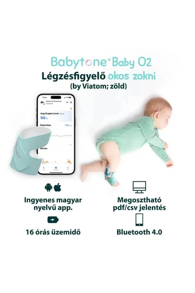 Babytone-babyo2-legzesfigyelo-zokni-app-viatom-zold-pulzus-veroxigen