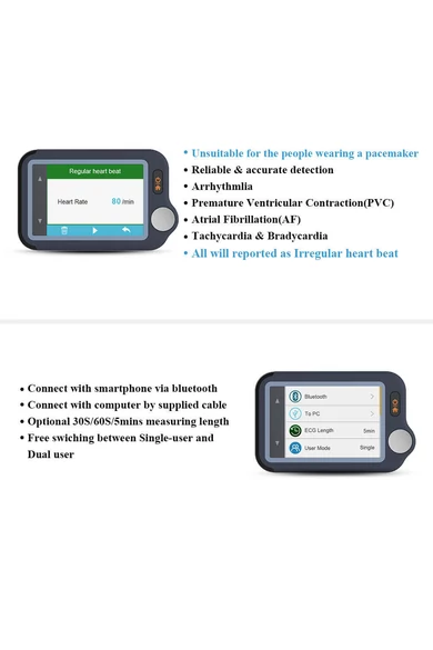 Viatom Pulsebit - Személyi EKG nyomkövető /Egészségmonitor