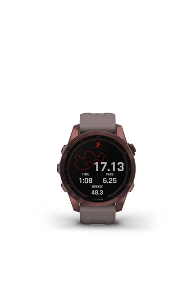 Garmin Fenix 7s Sapphire Bronz titanium palaszürke szilikon szíjjal (Solar) (3 év garancia)