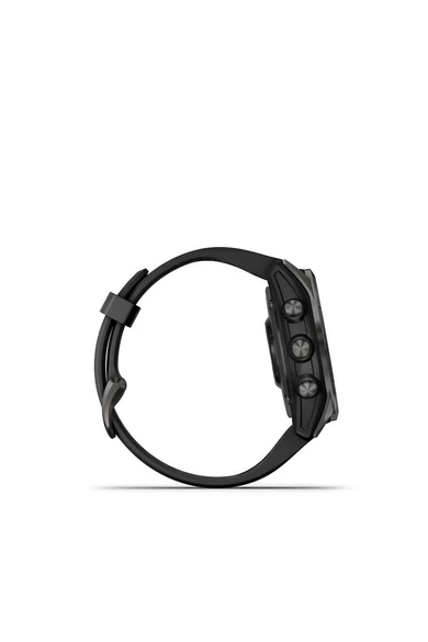 Garmin Fenix 7S Sapphire szürke titánium fekete szilikon szíjjal (Solar) (3 év garancia)