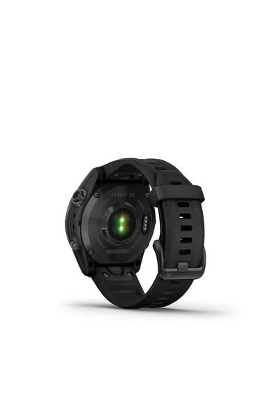 Garmin Fenix 7S Sapphire szürke titánium fekete szilikon szíjjal (Solar) (3 év garancia)