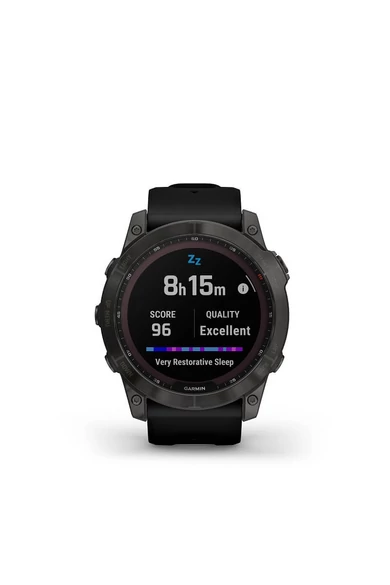 Garmin Fenix 7X Sapphire Szürke Titánium Fekete Szilikon Szíjjal (Solar) (3 év garancia)