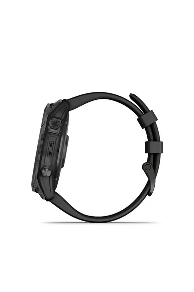 Garmin Fenix 7X Sapphire Szürke Titánium Fekete Szilikon Szíjjal (Solar) (3 év garancia)