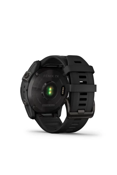 Garmin Fenix 7X Sapphire Szürke Titánium Fekete Szilikon Szíjjal (Solar) (3 év garancia)