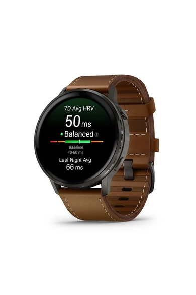 garmin-venu-4-45-mm-sotetszurke-fekete-szilikon-es-barna-borszijjal-010-03014-03-hrv