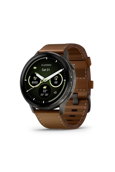 garmin-venu-4-45-mm-sotetszurke-fekete-szilikon-es-barna-borszijjal-010-03014-03