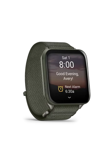 garmin-venu-x1-mohazoldtitanium-mohazold-comfortfit-nylon-szijjal-010-02980-03-ebreszto-funkcio